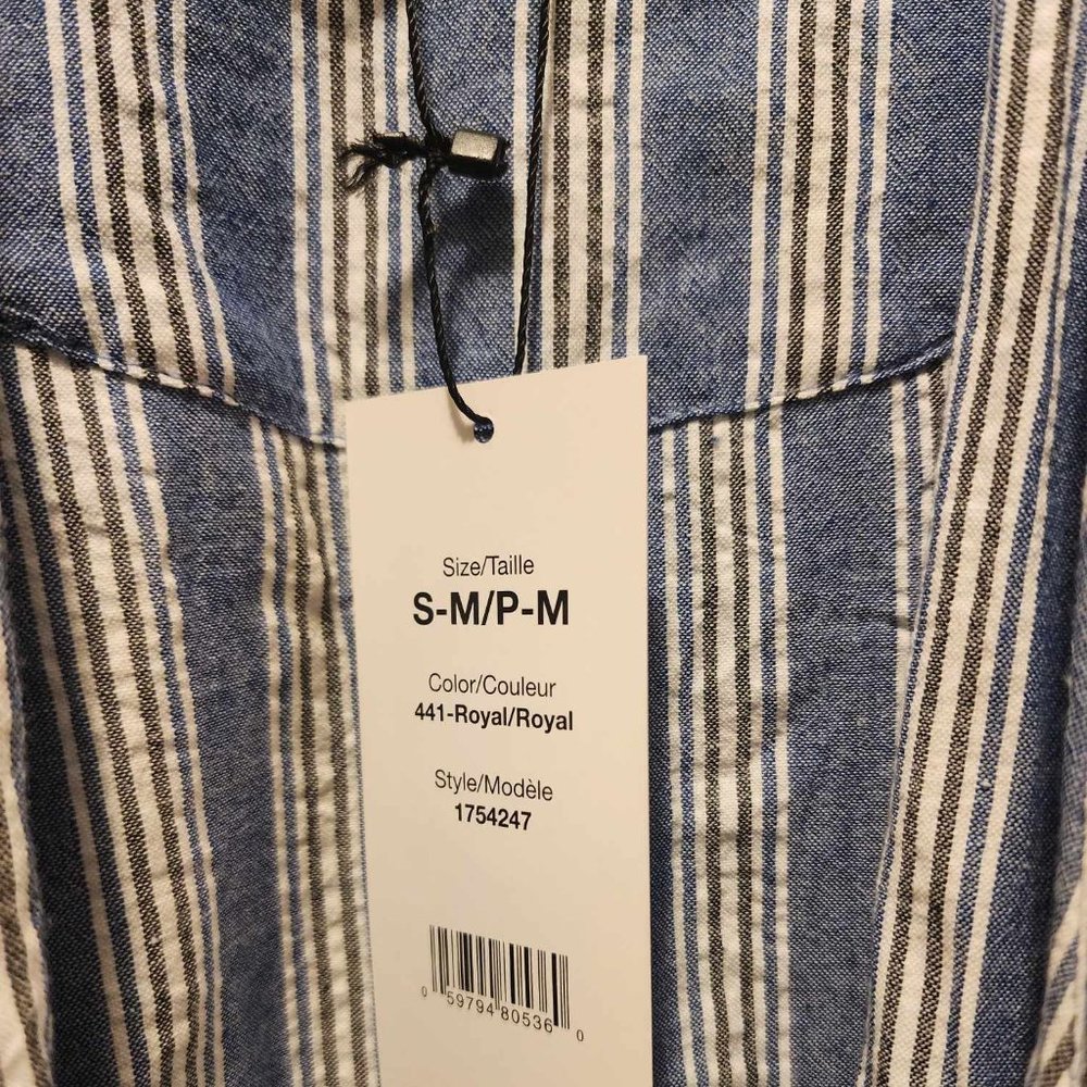 Striped Cotton Robe - Sterling - Picture 5 of 5